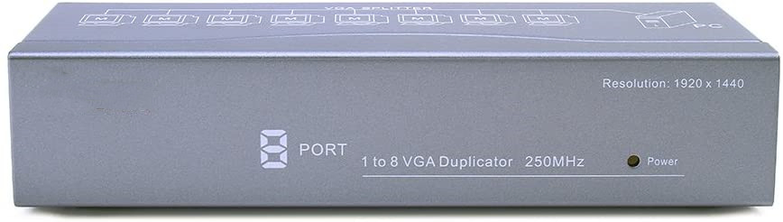 Разветвитель VGA 1x8, 1080P, с блоком питания