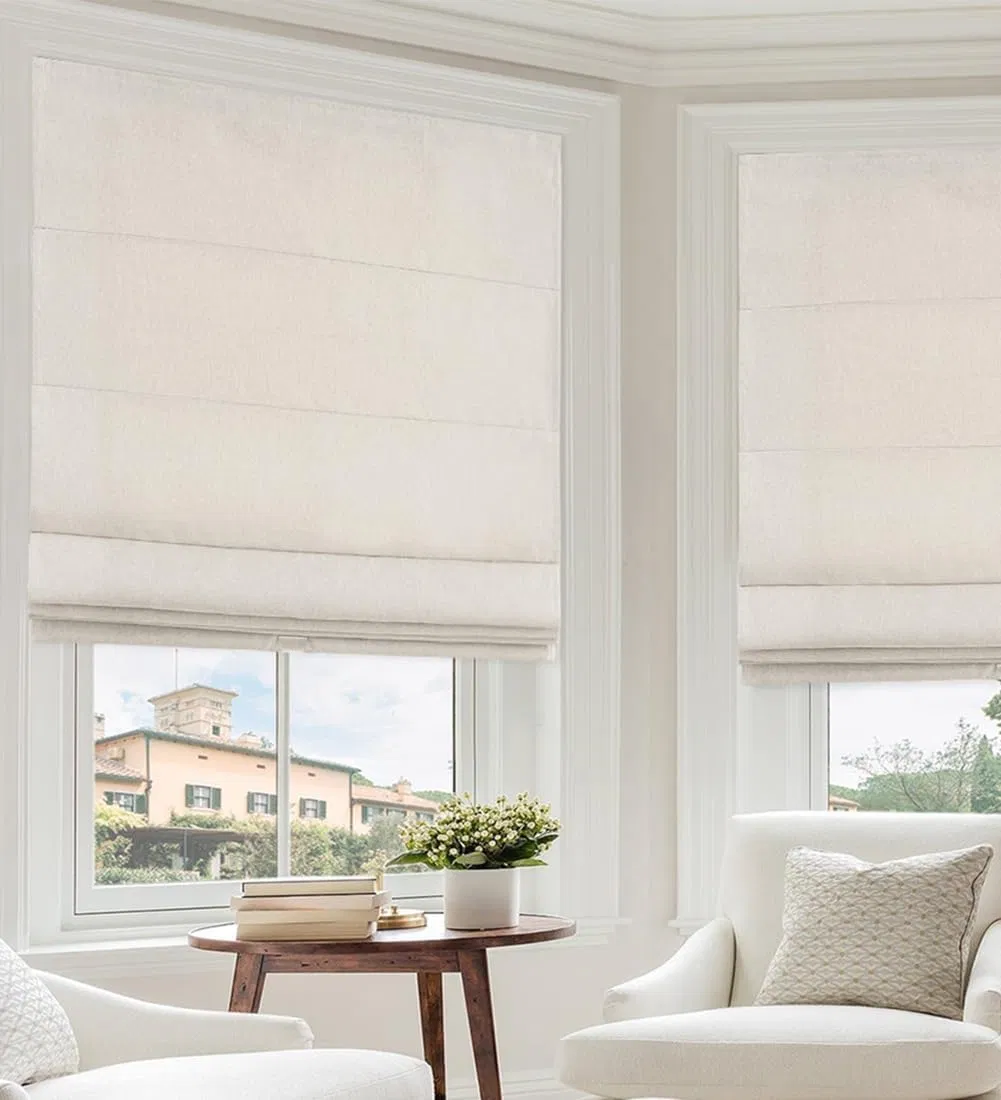 Sisheng Holiday Special Roman Shades by Height Adjustable Made of Retro Fabric
