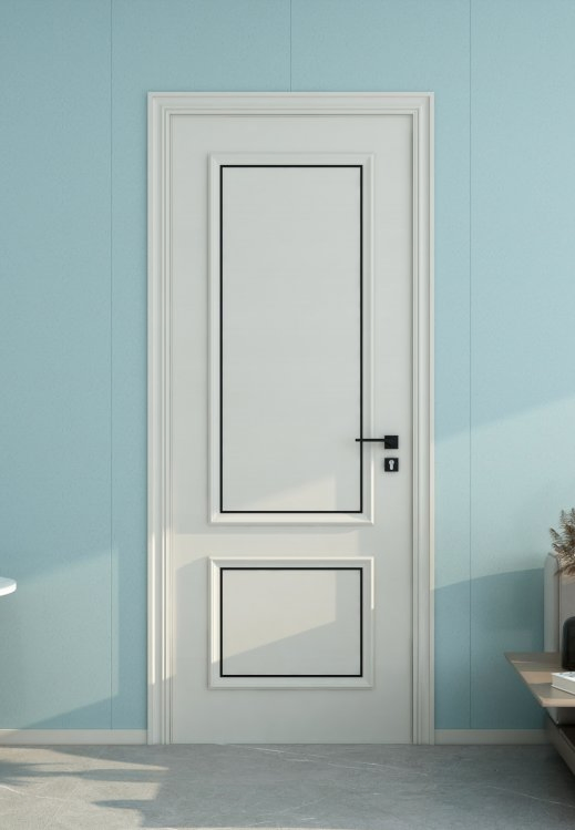 High-Quality 100% Waterproof WPC Door with Flame Resistance