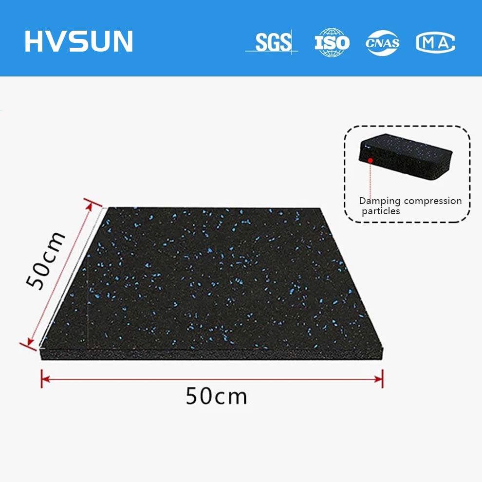 Rubber Floor Tiles for Home Gym, Protective Workout Mat