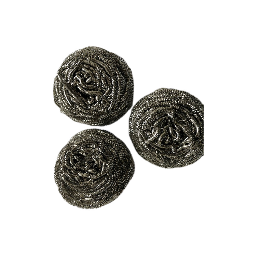 Manufacturer Custom Quality Assurance 304 316 410 430 Stainless Steel Scourer for Kitchen Cleaning 5g-150g