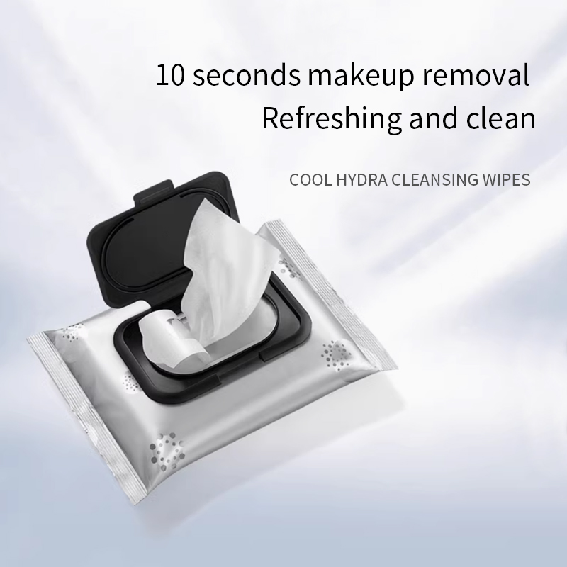 Cool Black Cleansing Makeup Removal Wet Wipes