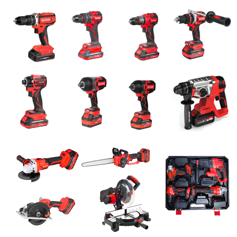 Glgw Brushless Motor 4 In1 Power Tools Kit Combo Box Cordless Tools Set