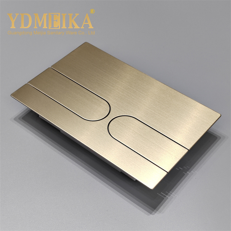 Stainless Steel Material Toilet Concealed Cistern Matte Gold Flush Button Panel