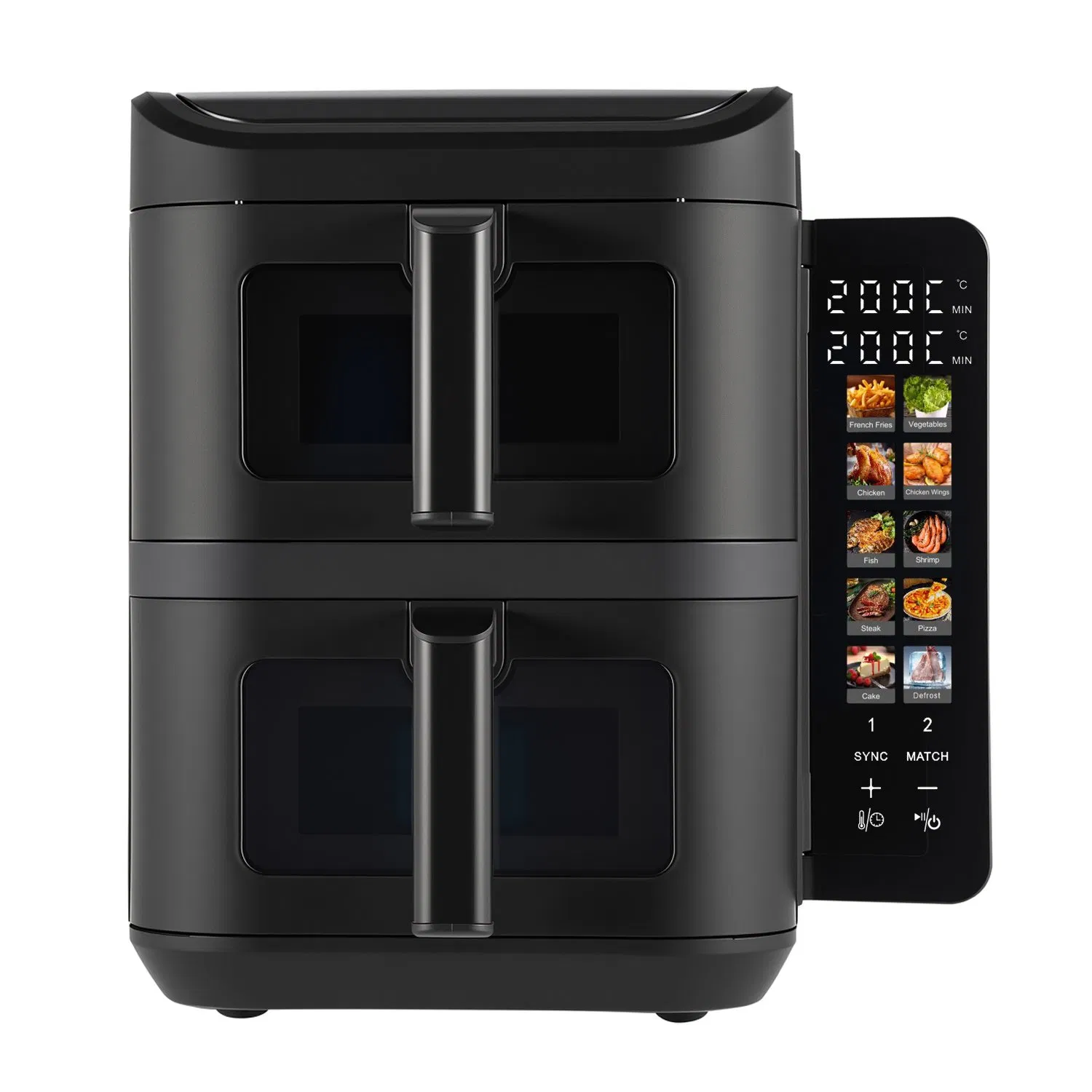 Air Fryer Household with Visible Window 11L Dual Stack Foldable Screen Air Fryer