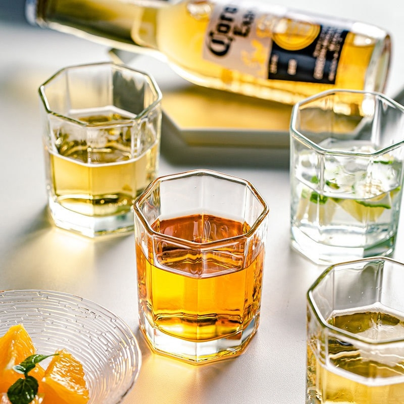 Wholesale 200ml Square Lead Free Glass Water Cup Transparent Drinking Cup Straight Cup for Juice Milk Tea Coffee