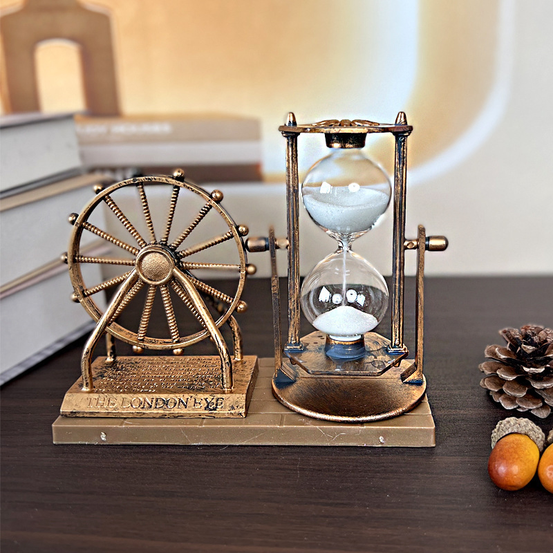 Creative Student Gift Vintage Ferris Rotation Hourglass Ornament Home Decoration Pendulumpieces of Crafts