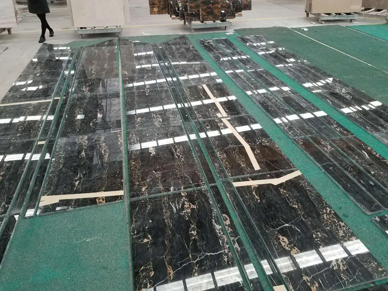 St Laurent Black Grey Marble for Kitchen Floor Wall Tiles