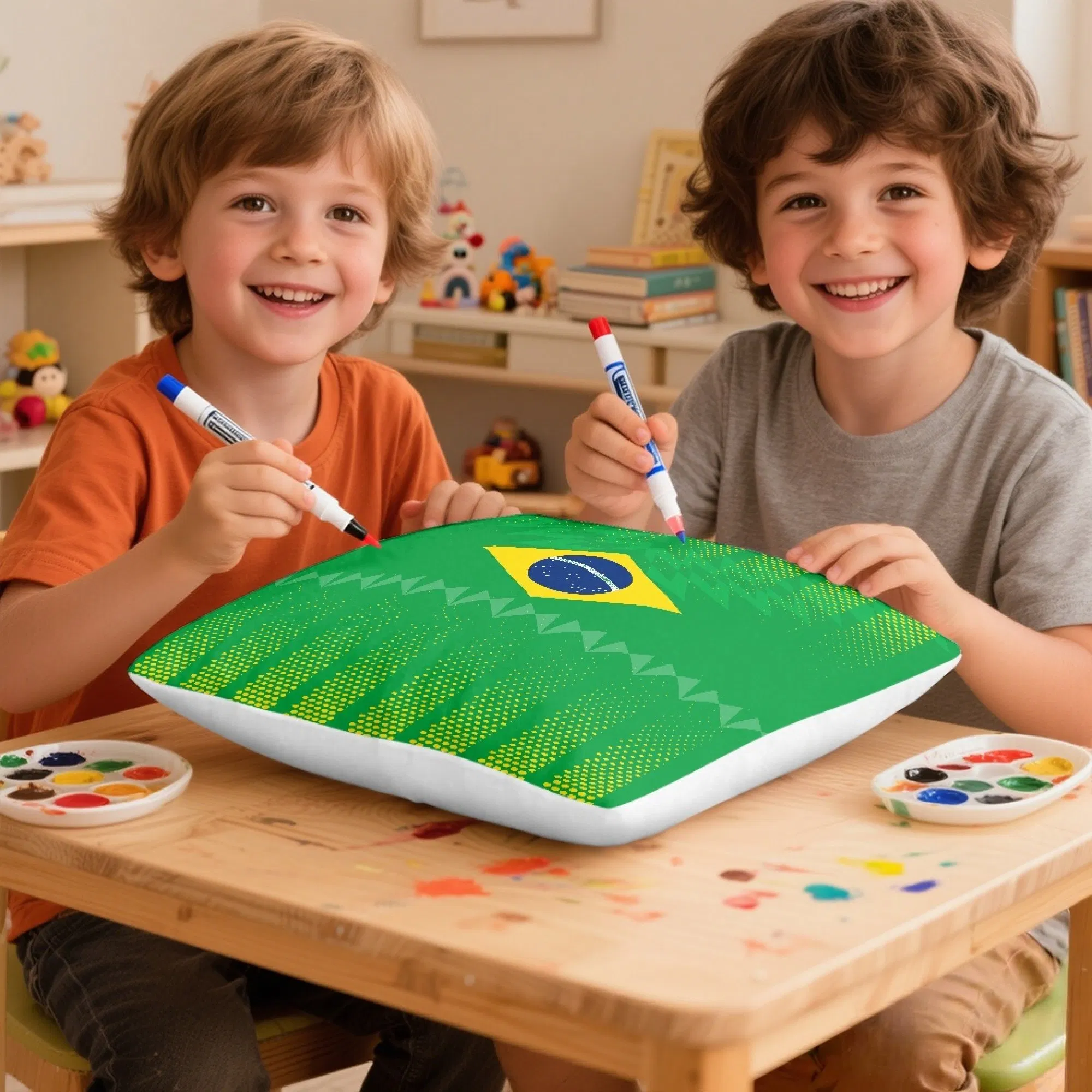 Wholesale Brazilian Team Polka DOT Pilowcase 2026 World and Cup Souvenirs Customizable Logo Pilowcase