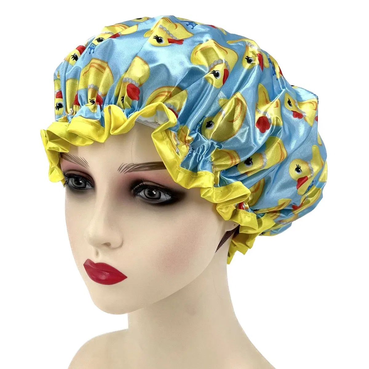 High Duck Shower Caps Satin Reusable Custom Waterproof Shower Cap