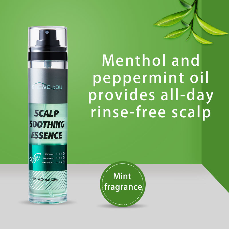 OEM Custom Label Natural Hair Care Products Organic Peppermint Oil Scalp Soothing Essence for Hair