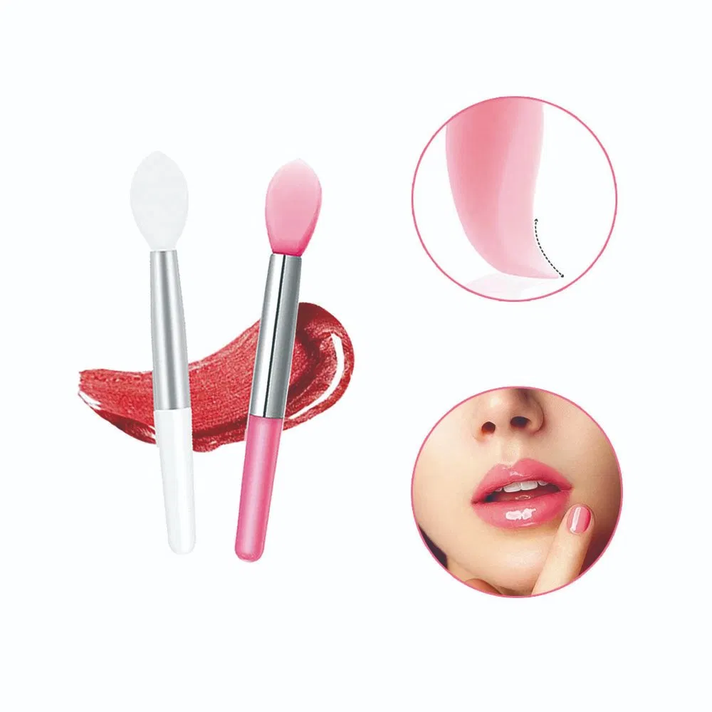 Small Reusable Lipstick Lip Gloss Applicator Wands Mini Silicone Makeup Lip Brush