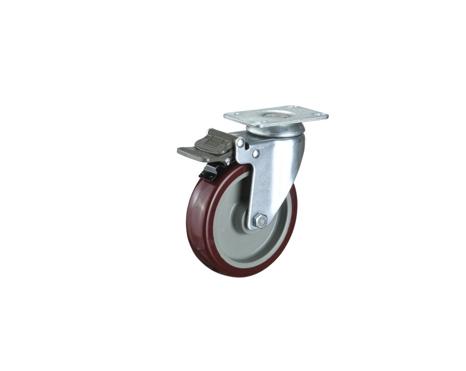 Factory Price 75mm Medium Duty Castor Swivel Top Plate PU Caster Wheels