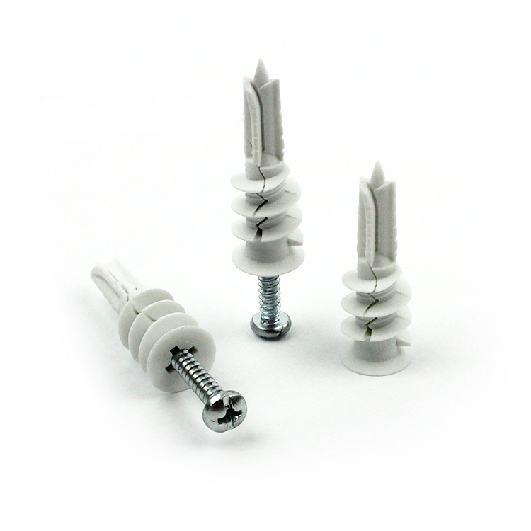 Набор нейлоновых дюбелей для гипсокартона со сверлом и шурупами