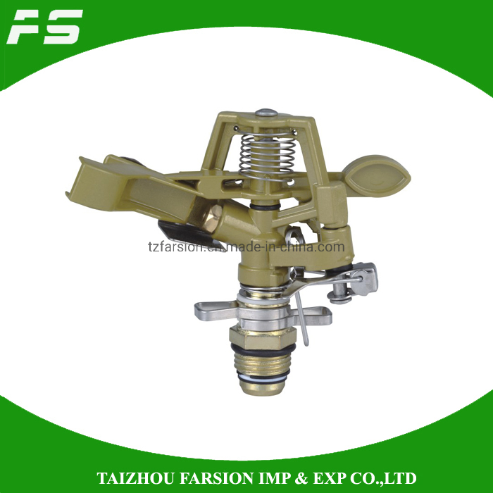 Adjustable Plastic H Base 1/2inch Brass Garden Water Irrigation Impulse Sprinkler