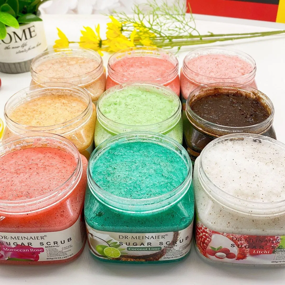 Shea Butter Mango Bath Salt Scrub Fruit Acid Alpha Arbutin Sugar Scrub