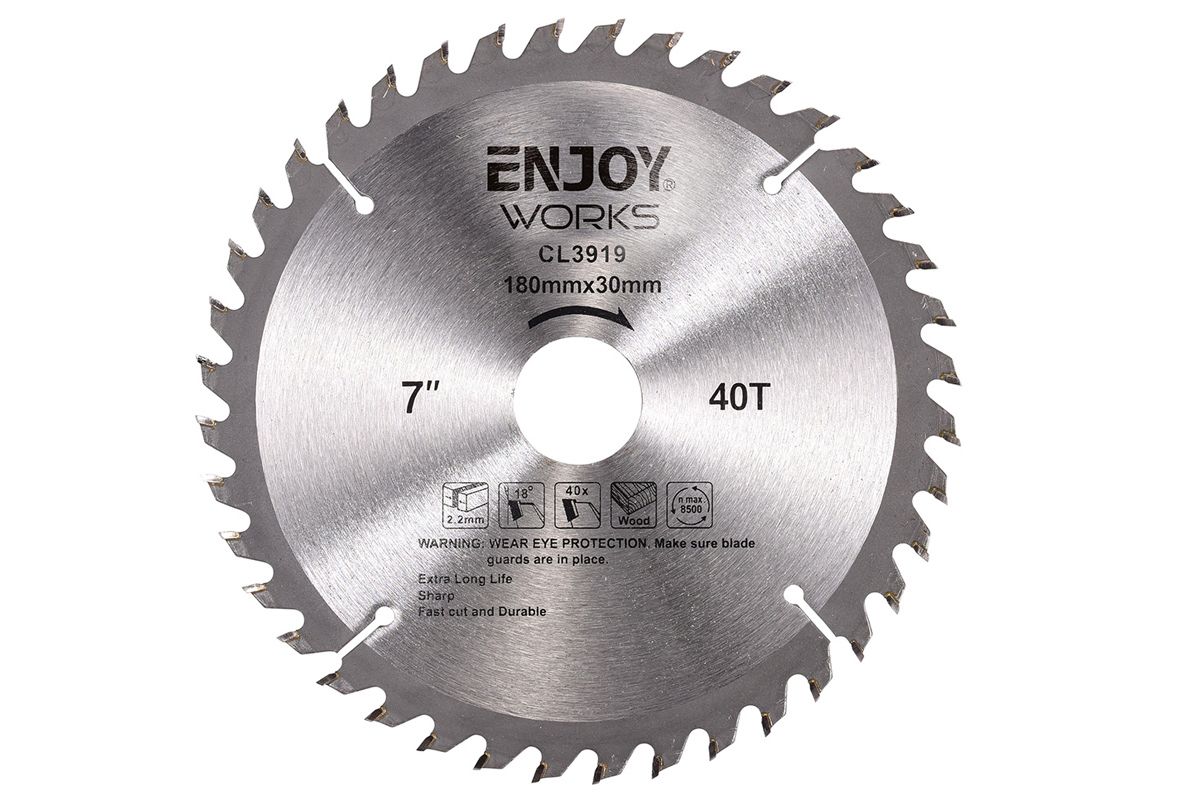 7" 180X30mm 40t Tct Woodworking Carbide Circular Saw Blade for Wood Cutting