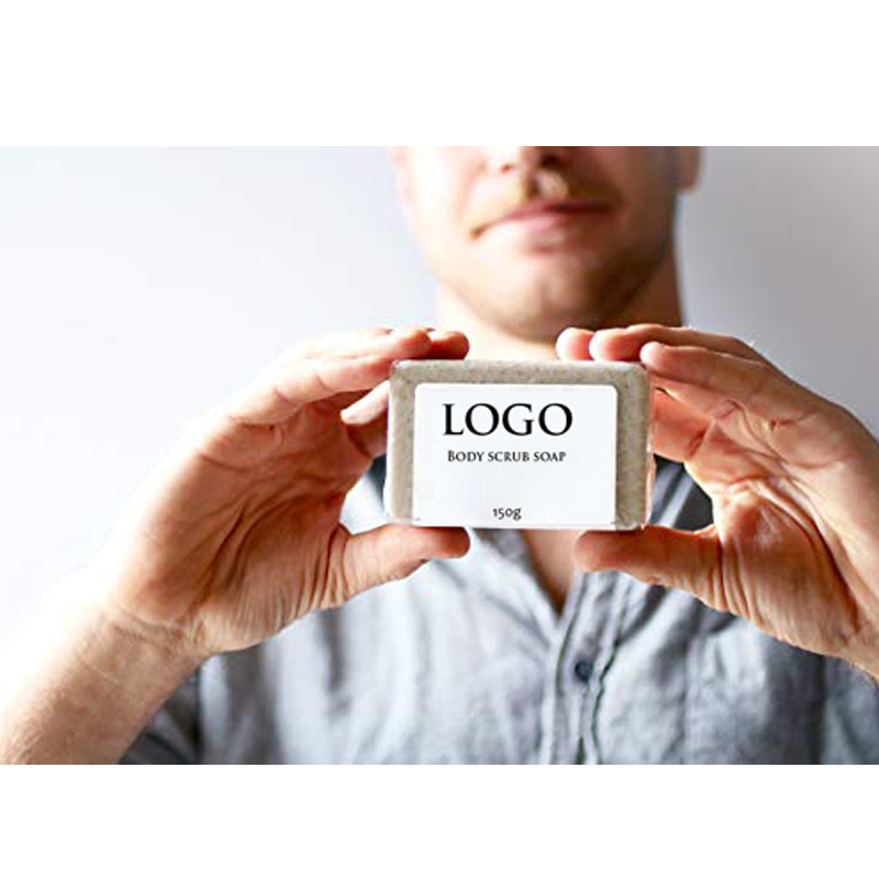 Private Label Natural Formula Exfoliating Body Scrub Soap for Men