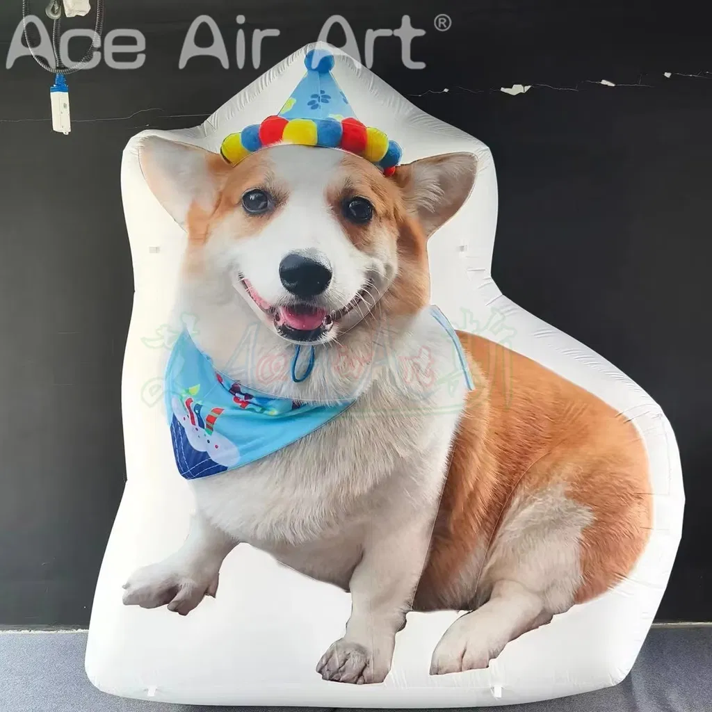 Custom Giant Inflatable Pet Standing Board Air Blow Cartoon Cat/Dog/Rabbit/Guinea Pig Animal Event Decor Advertise Props Wall