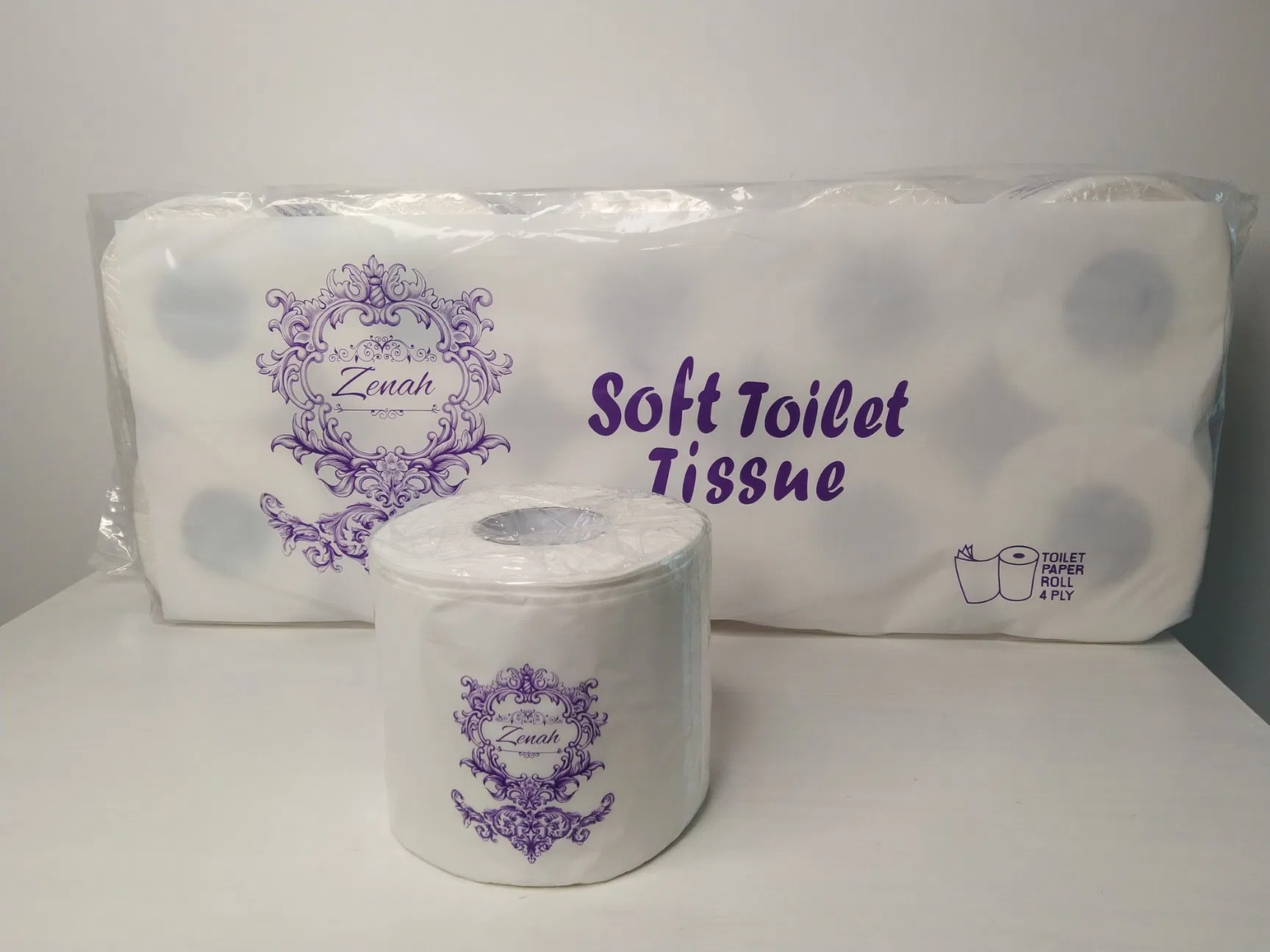 Edge Embossed 4 Ply/160g Bulk Rolls Soft Bath Tissue Bathroom Toilet Paper