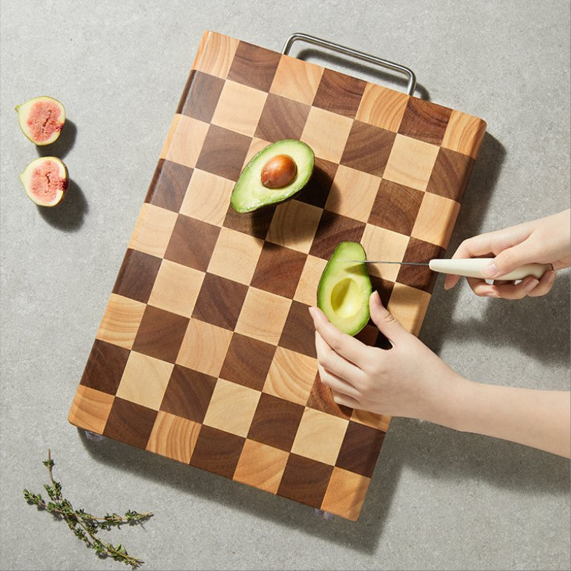 Wooden Home Creative Network Red Checkerboard Kitchen Cutting Board