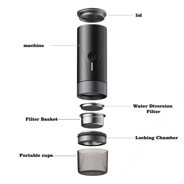 Wholesale Customized Logo Espresso Machine Handheld Automatic Heating Portable Capsule Coffee Machine