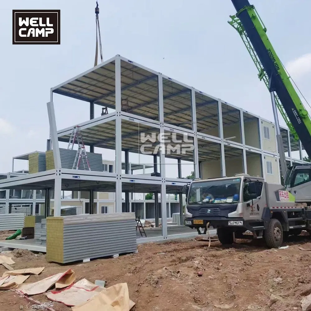 Wellcamp Prefabricated Mobile Flat Pack Worker Accommodation Container House for Office