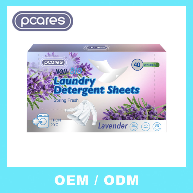 Eco-Friendly Easy Dissolving Laundry Detergent Sheet Fast Remove Stains Dissolved Sheets for Laundry Machine