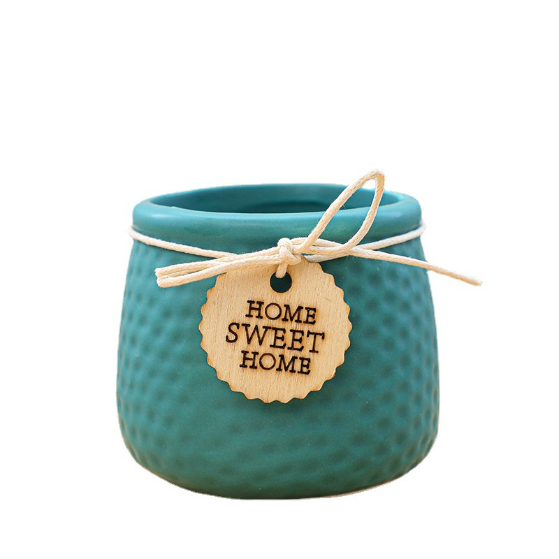 Горшок керамический зеленый корейский стиль матовая глазурь