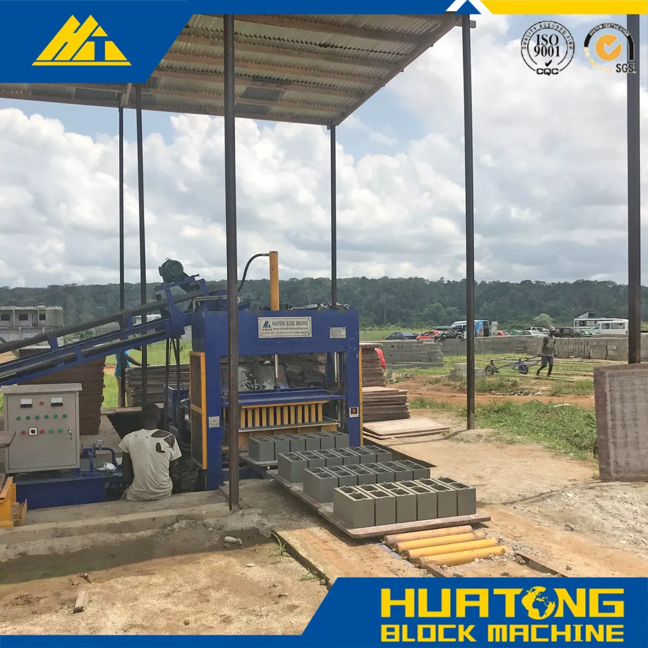 Qt5-15 Semi Automatic Cocncrete Block Making Machine