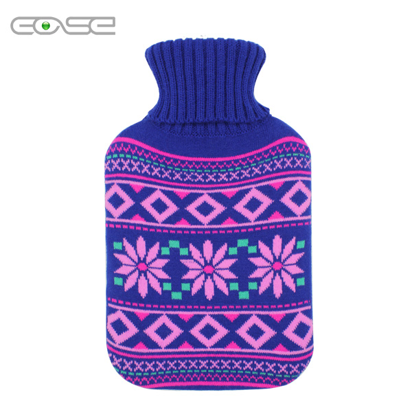 Hot Water Bottle Rubber Bag Warm Relaxing Heat Cold Therapy