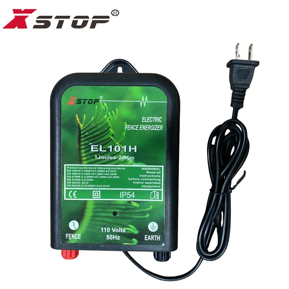 110V 10km Electric Fence Energizer Livestock High Voltage Pulse Controller High-Decibel Waterproof