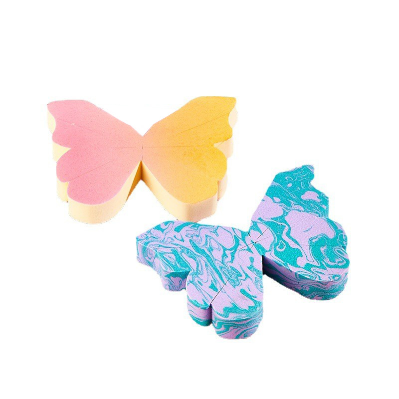Wholesale Non Latex Gradient Butterfly Powder Puff