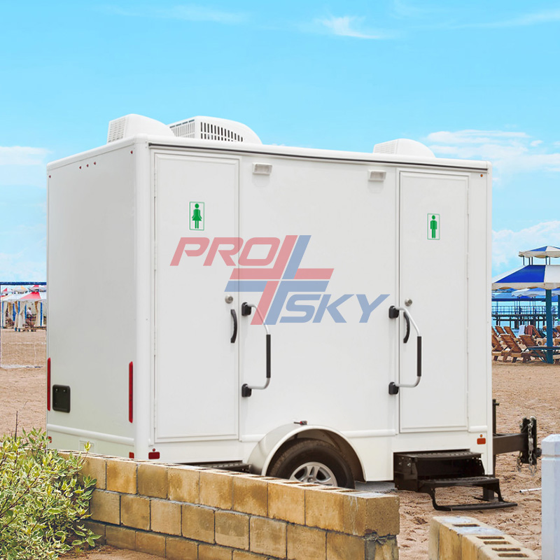 Prosky Mobile Public Outdoor Toilet Cabin Prefab Sanitation Unit for Construction & Emergency