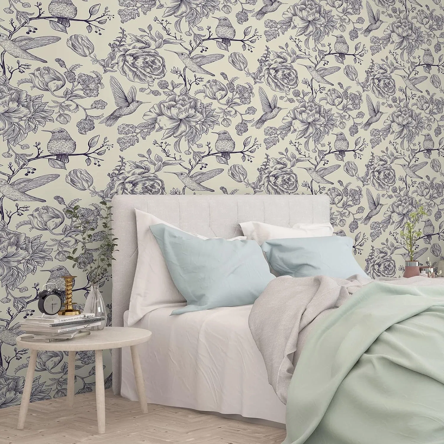 Silver Peel and Stick Removable White Contact Wallpaper