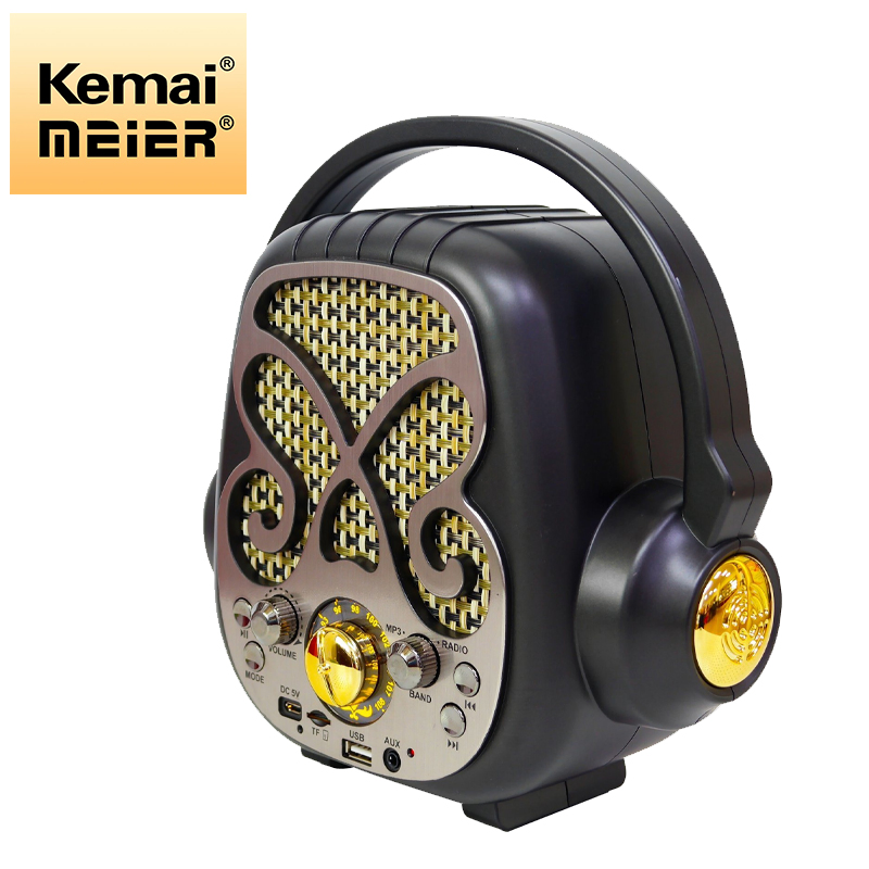 China Wholesale Bluetooth Radio Speaker Subwoofer Meier M-V21bts FM Radio, LED Flashlight Bluetooth Radio