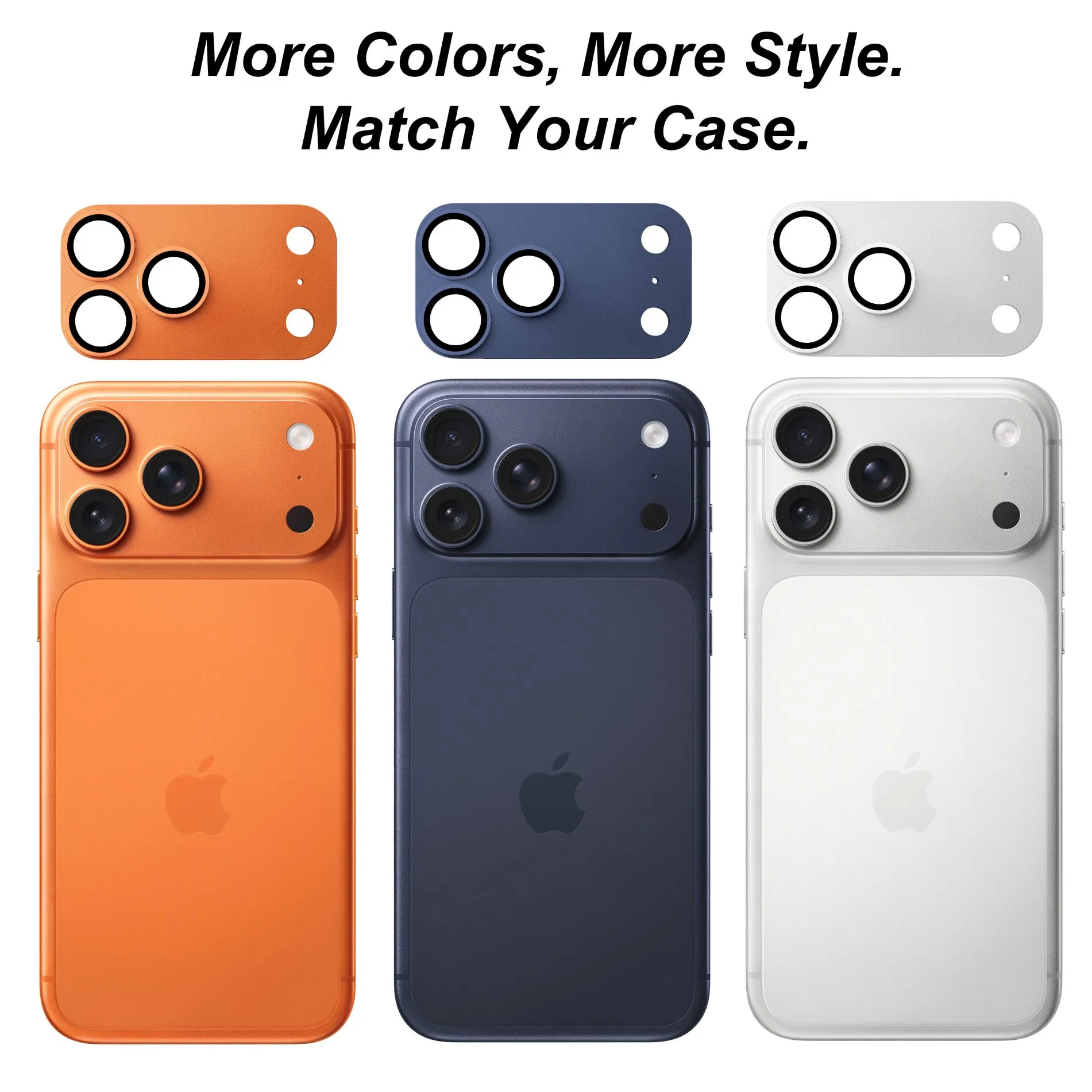 Anti Scratch Full Cover Protection 360 Metal Frame Camera Lens Protector Film for iPhone 17 PRO, 17 PRO Max