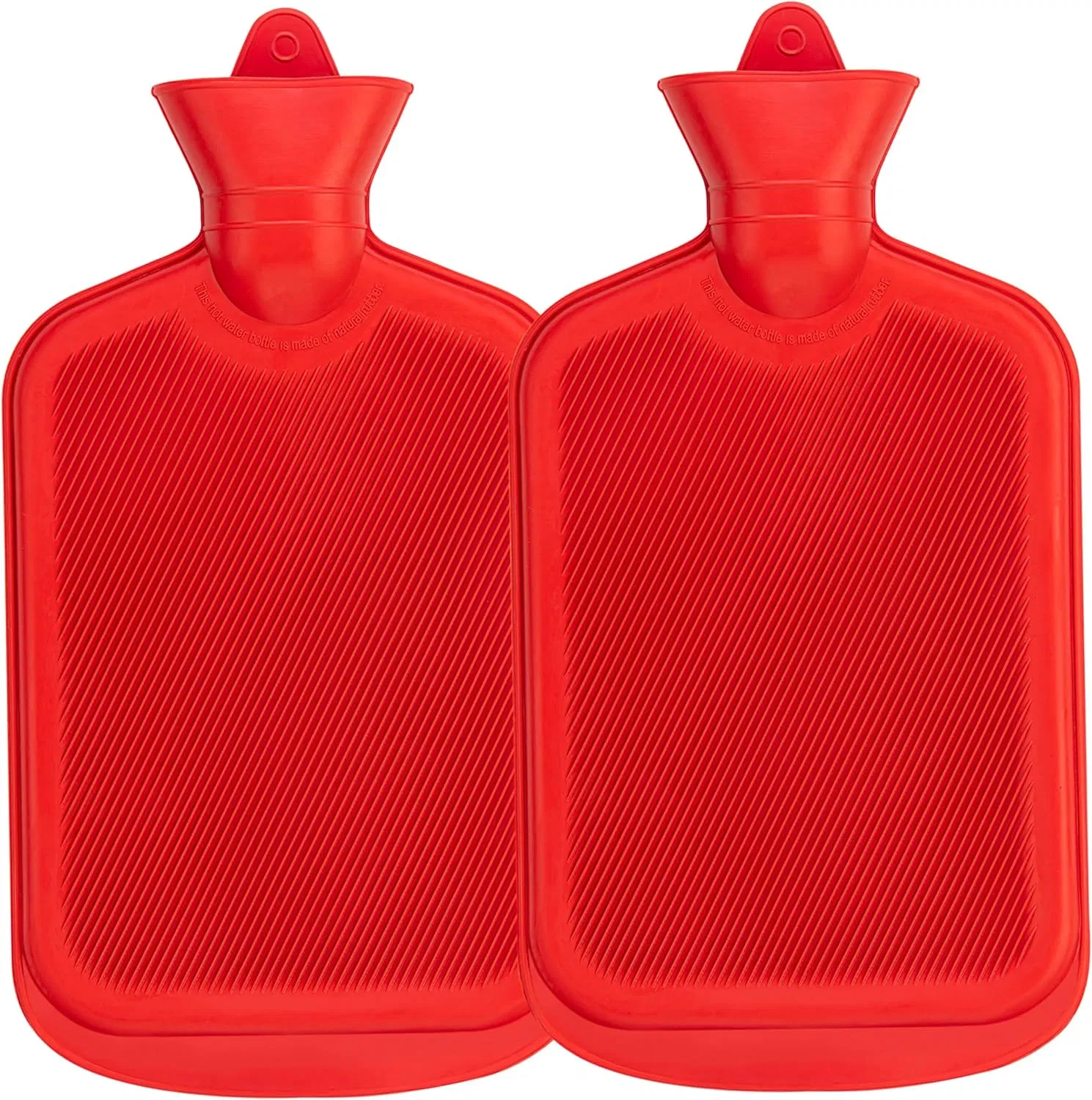 Premium Classic Rubber Hot Water Bottle with Cover 2L PVC Hot Water Bag for Neck