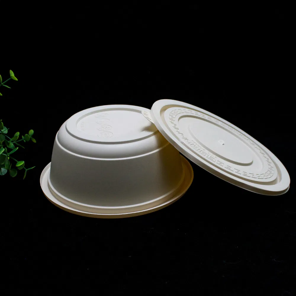 Factory Corn Starch Food Container Disposable Takeaway Food Soup Bowl with Lid