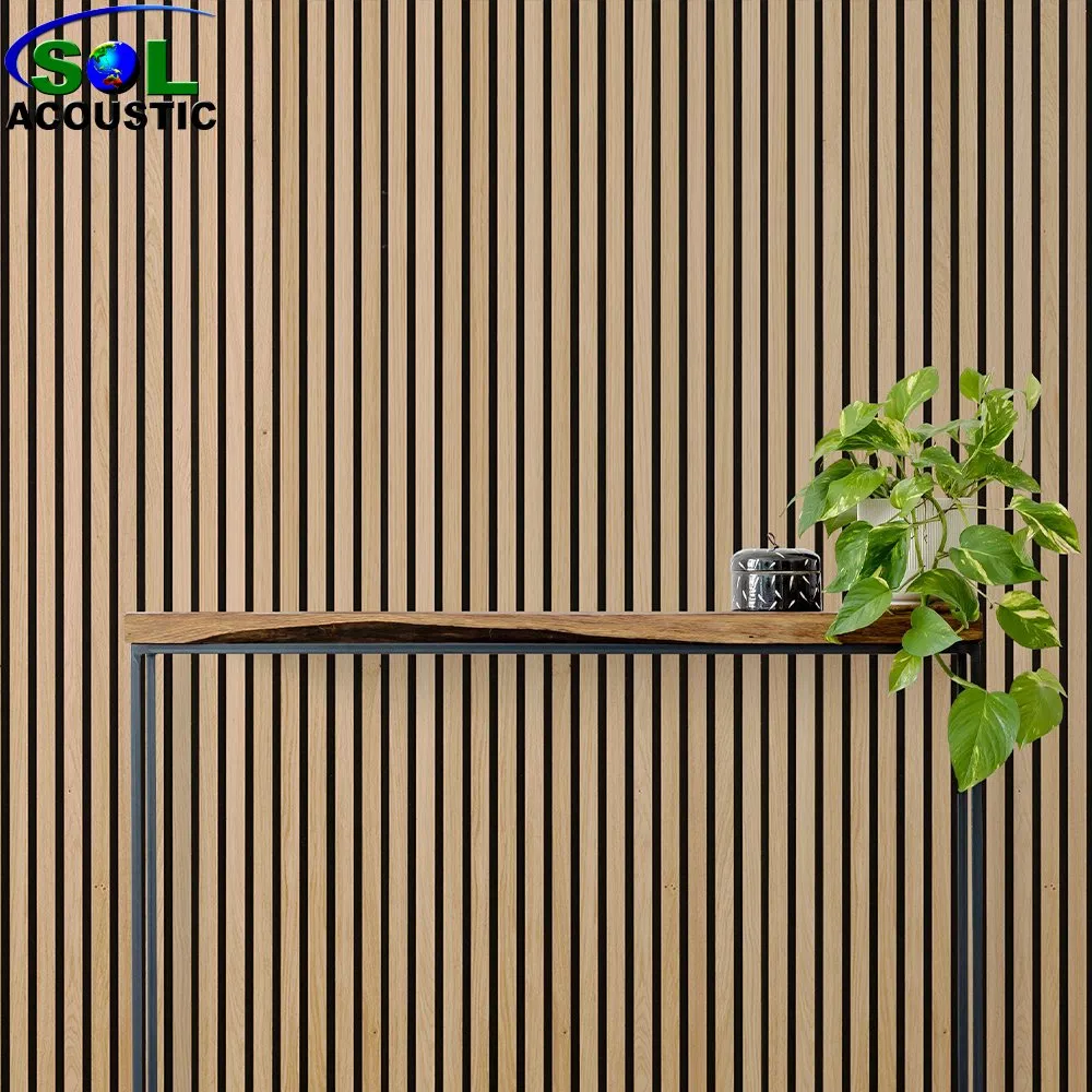 Sol Acoustic 3D Acoustic Pet Foam Felt Wooden Wall Board Panel