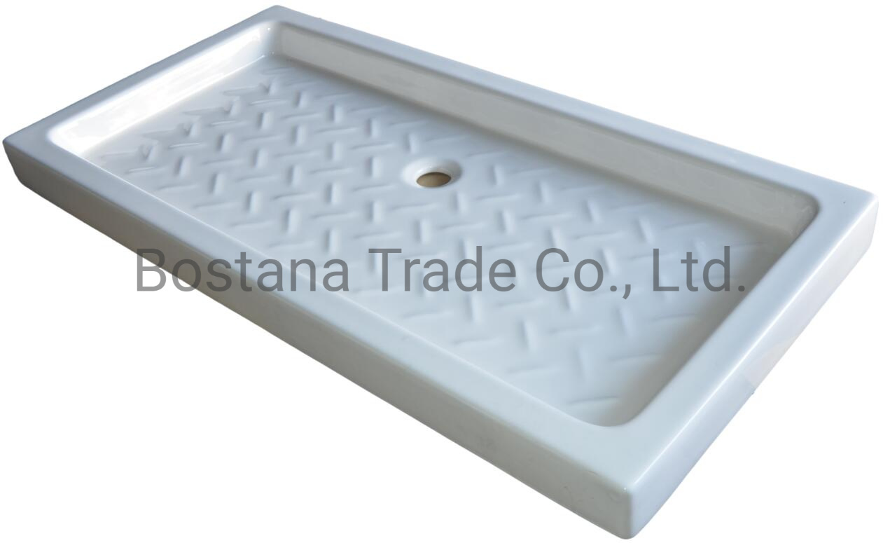 Sanitaryware White Rectangle Bathroom Ceramic Shower Tray
