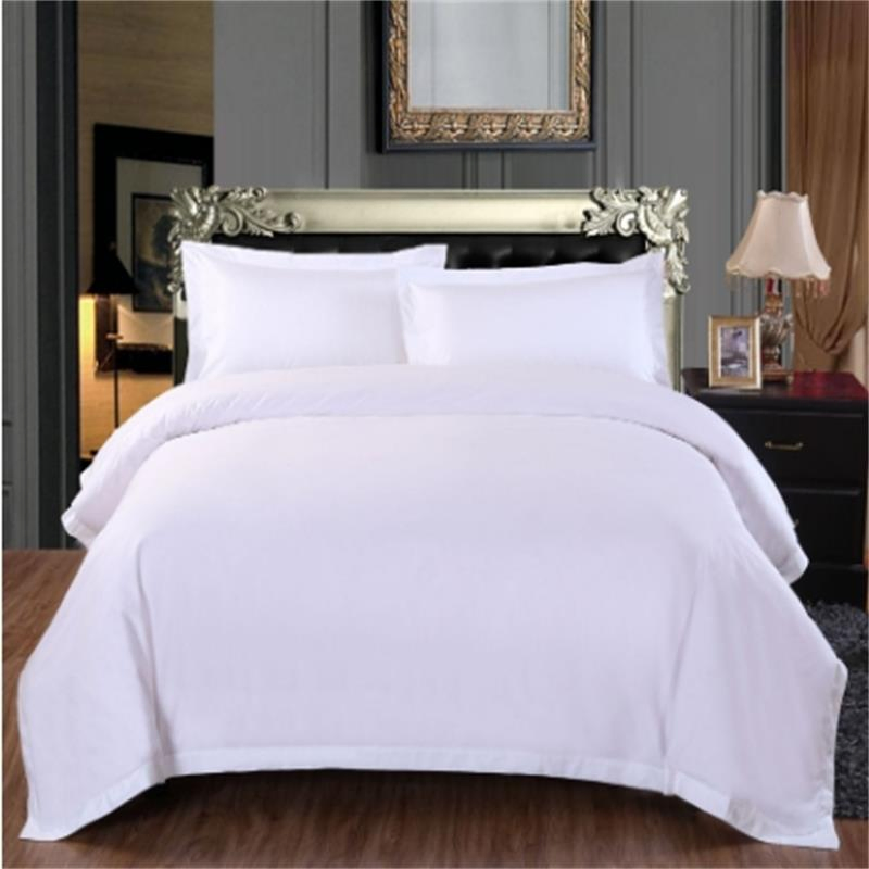 Wholesale White 100% Cotton Hotel Bedding Sets Soft Skin-Friendly Bedding