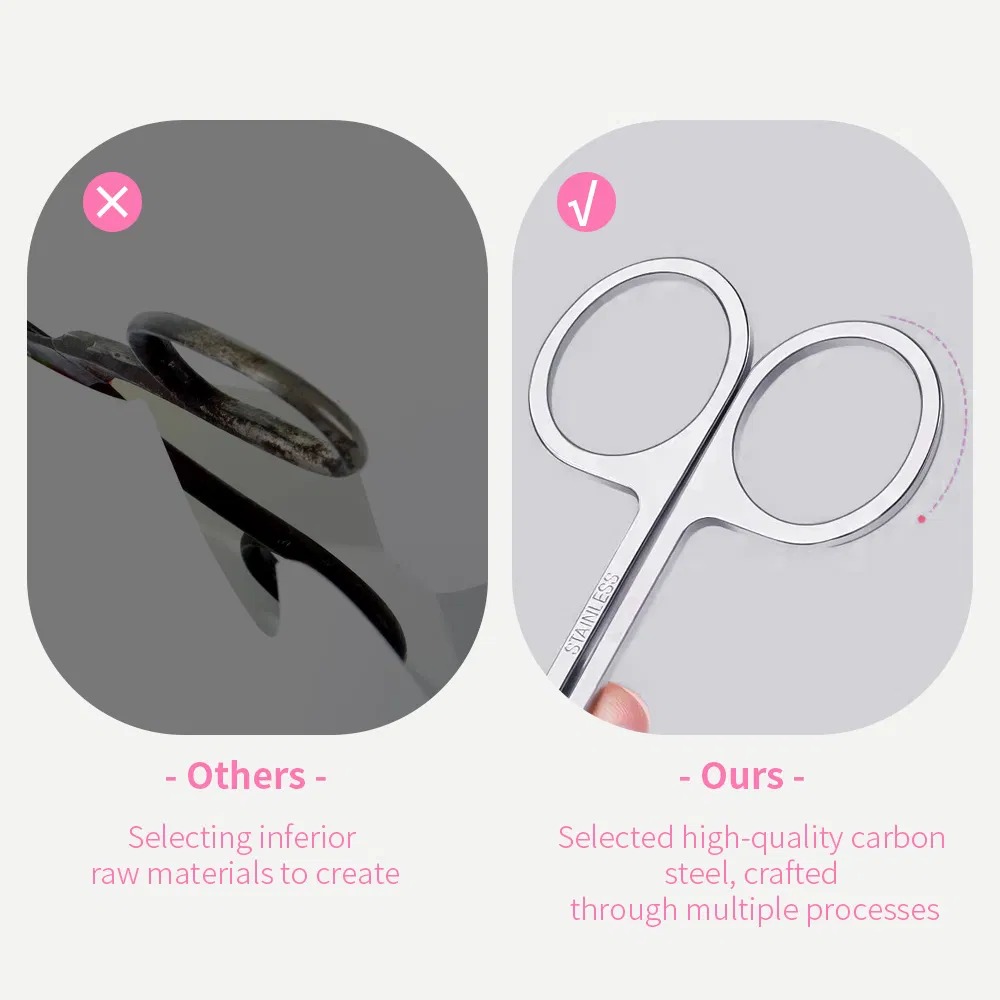 Tailor Eyelash Nail Scissors Private Label Stainless Steel Eyebrow Nose Hair Medical Scissors