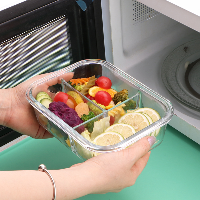 Microwave Heat-Resistant High Borosilicate Glass Preservation Bowl Lunch Box Food Storage Container