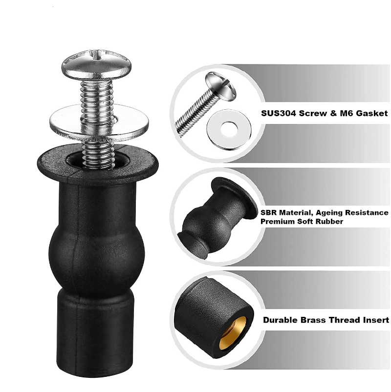 Universal Toilet Seat Hinge Brass Thread Insert Expanding Nuts