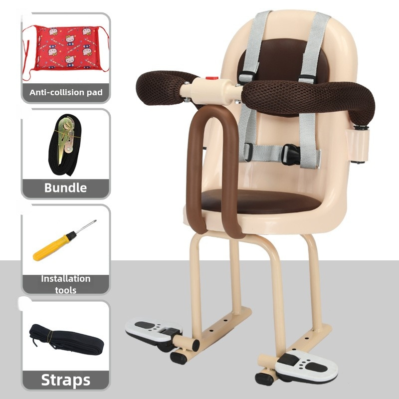 Scooter Electric Car Seat for Child Baby Electric Car Electric Bicycle Baby Front Motorcycle Seat