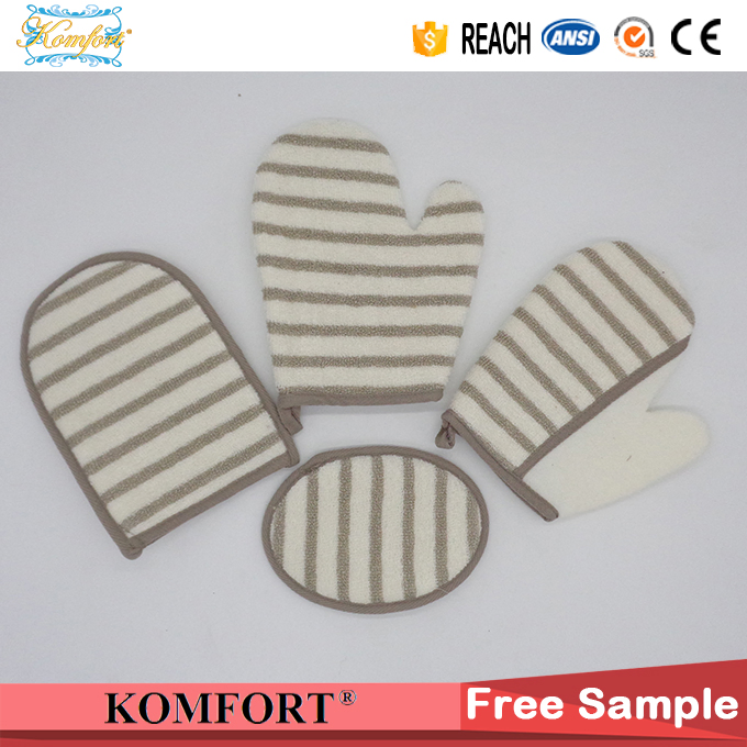 Bamboo Fiber Softtextile Bath Sponge Hand SPA Tools Bath Glove