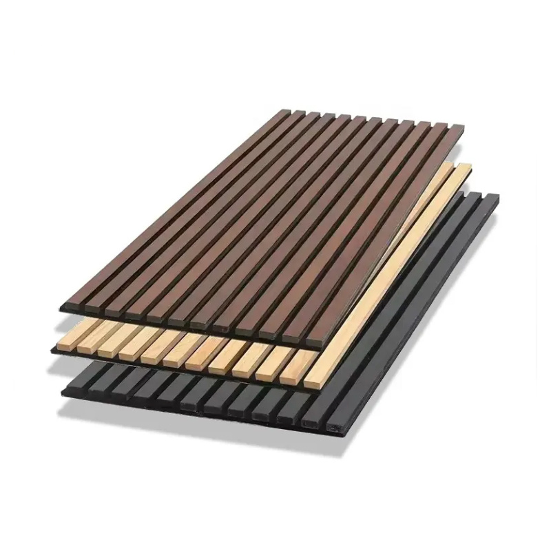 WPC Polyester Acoustic Panel Akustik Oak Panelen Acustic Akupanel Wood Slat Wall Acoustic Panel Fiber Wall Panel