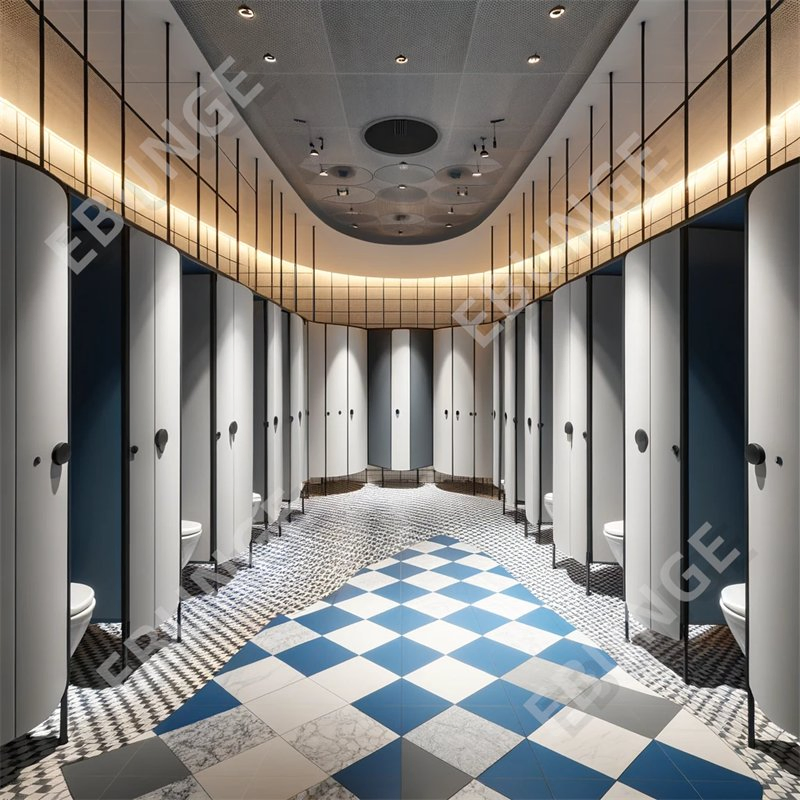 Commercial New Design Graffiti Resistant Phenolic Shower Bathroom Toilet Partitions Systems