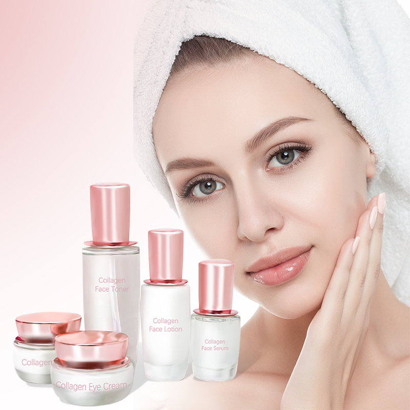 Organic Skincare Set Collagen Moisturizing Brightening Smoothing Wholesale Custom Logo Skincare Set